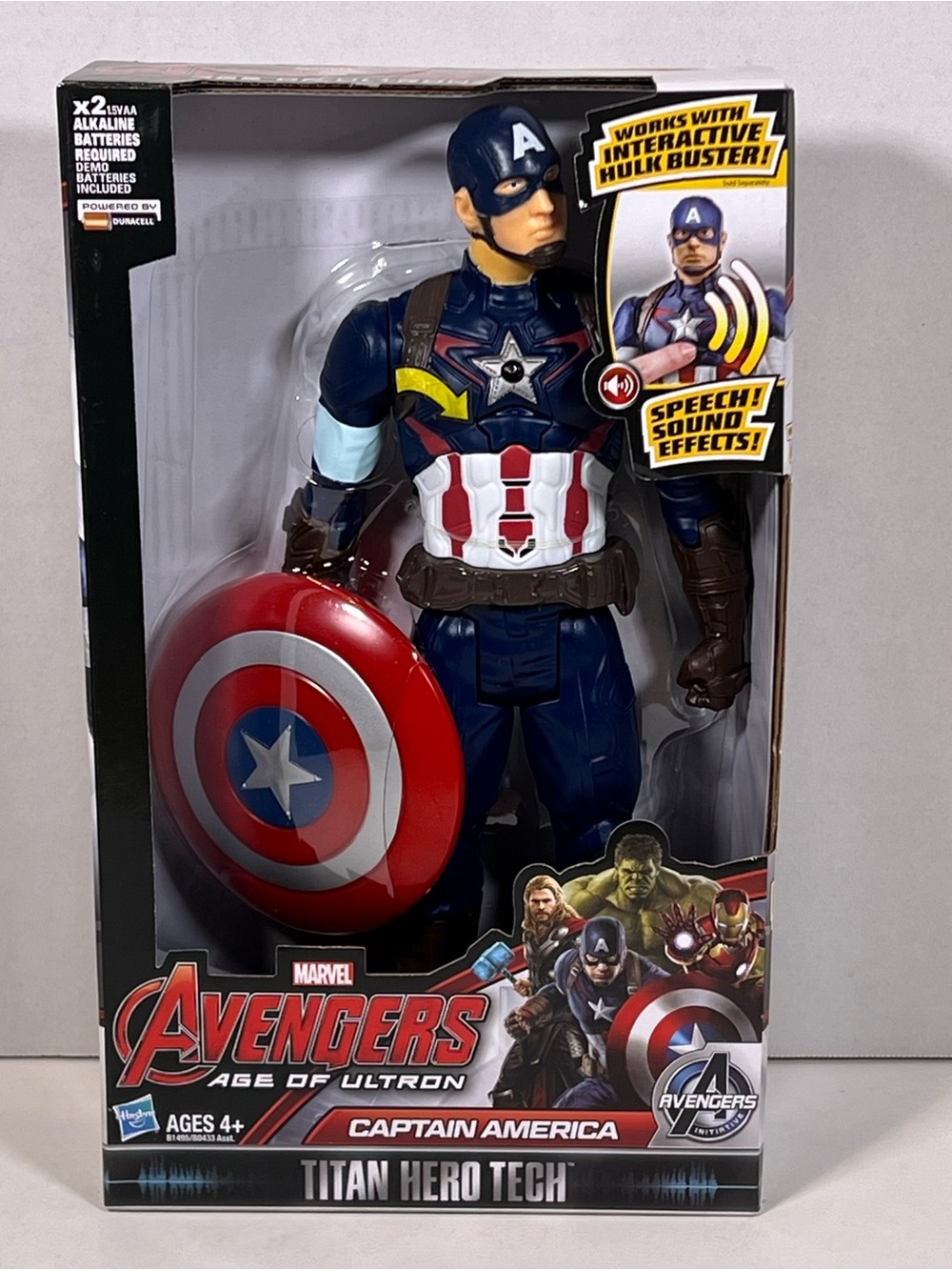 Marvel Avengers Captain America Titan Hero Tech Action Figure - Blue, Red, White